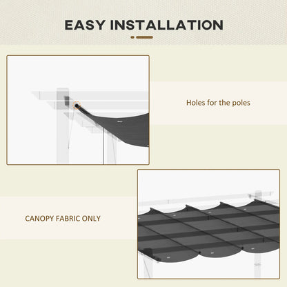 Retractable Pergola Canopy Replacement, 10' x 10', Dark Grey Gazebo Canopy Replacement at Gallery Canada