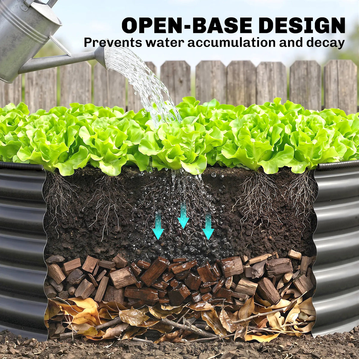 Galvanized Raised Flower Bed, 4 x 4 x 1.5 ft, Dark Grey Raised Garden Beds at Gallery Canada