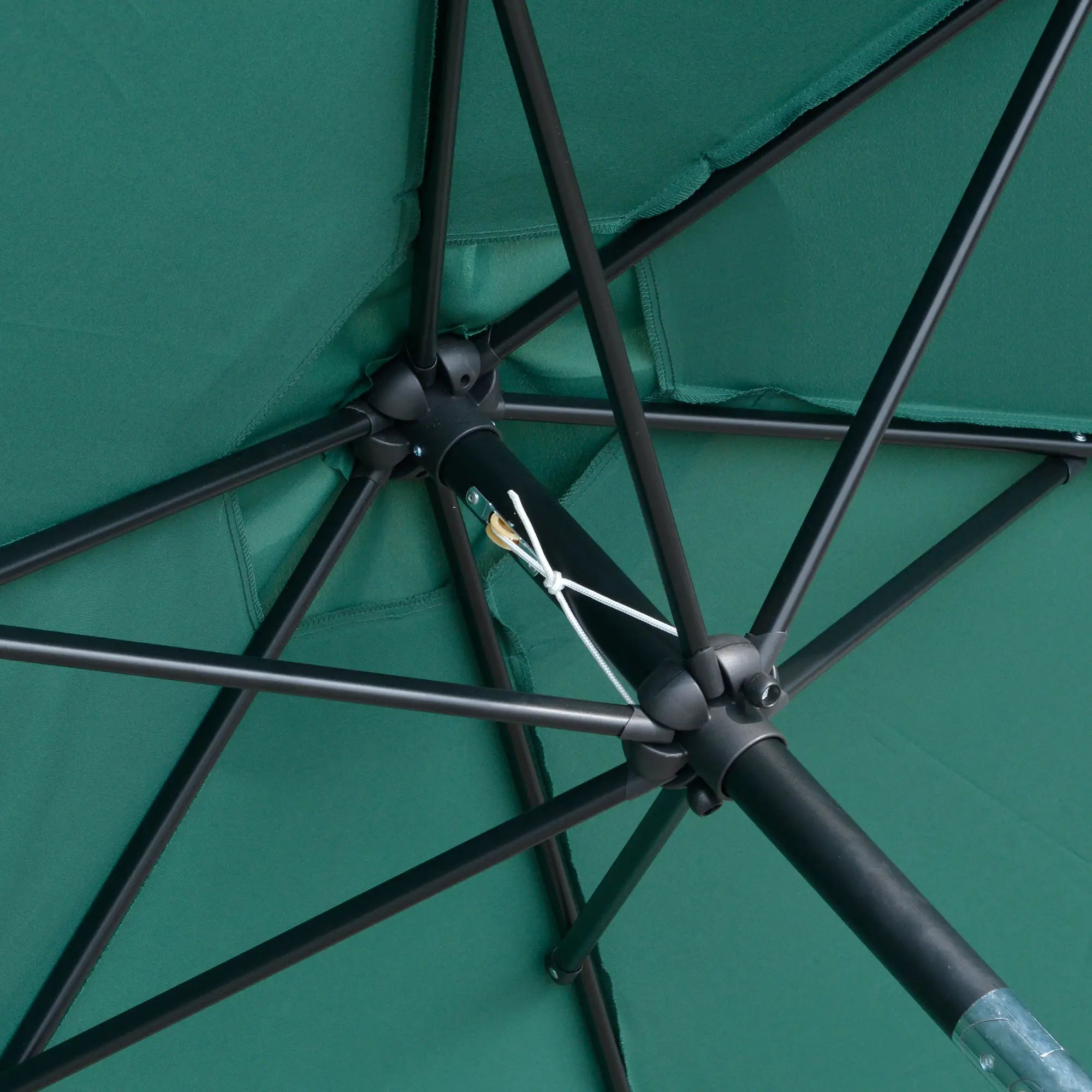 8.5FT Round Garden Parasol, 6 Ribs, Tilt Canopy, Crank Handle, Green Sun Umbrellas at Gallery Canada