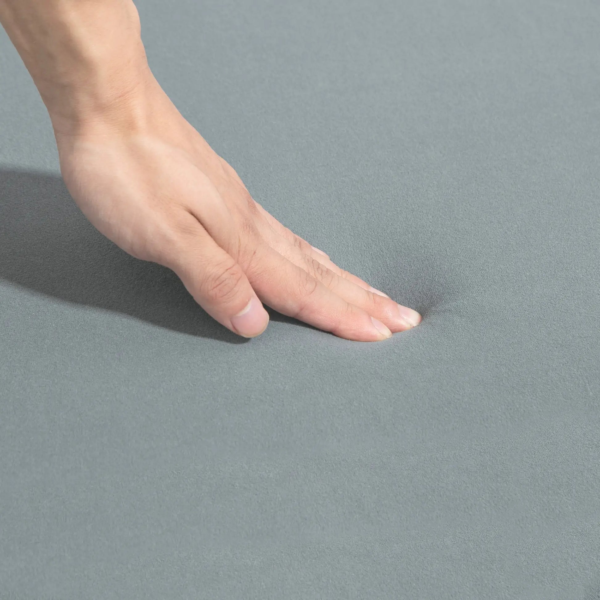 Upholstered Channel Tufted Ottoman Bench, Thick Padding, Metal Legs, Grey Storage Ottomans & Benches at Gallery Canada