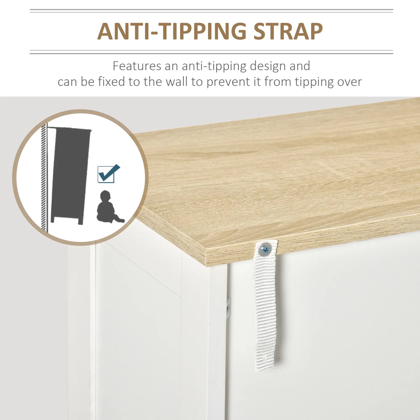 Storage Cabinet with Doors, 2 Adjustable Shelves, Living Room, Bathroom Storage Cabinets at Gallery Canada