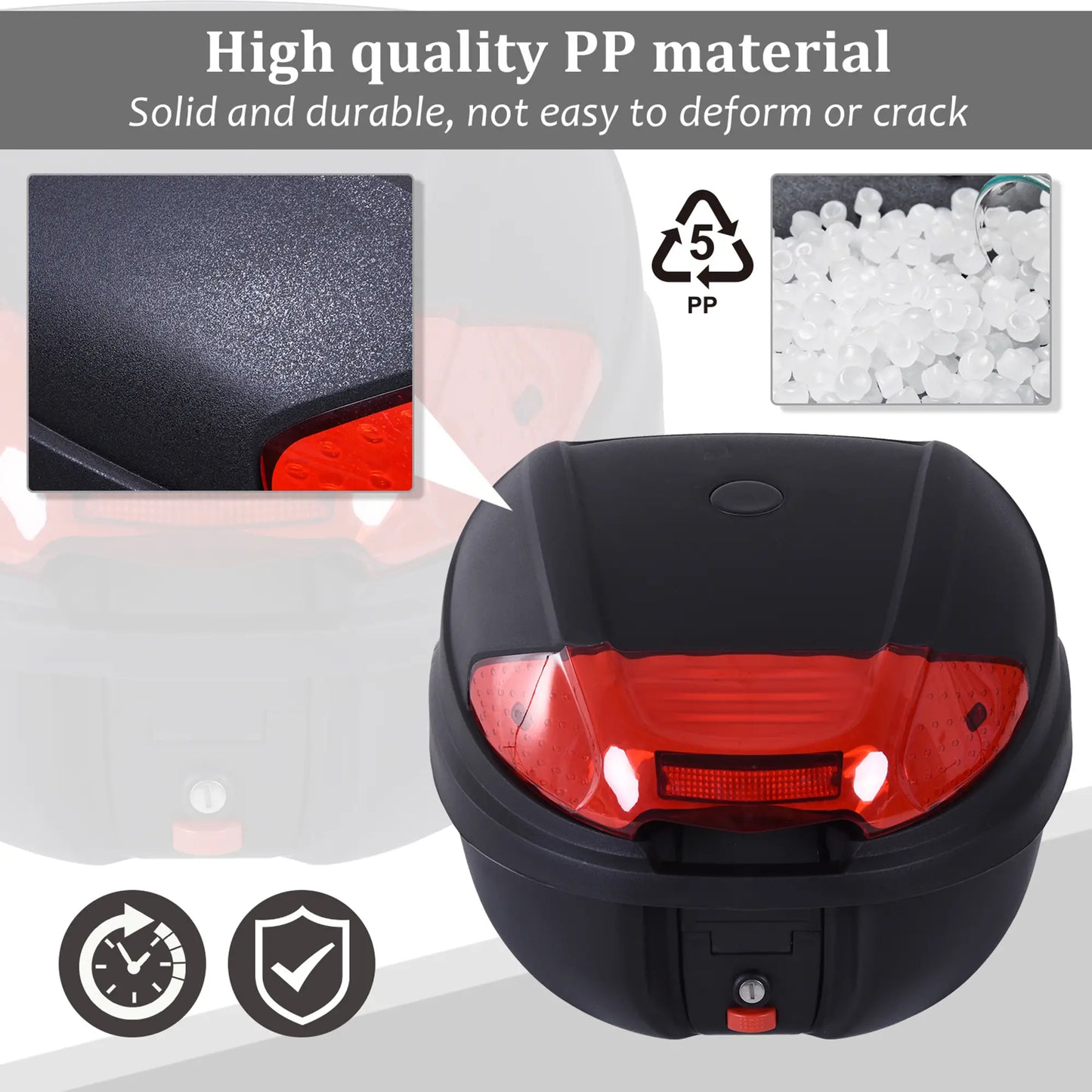 30L Motorcycle Tail Box, Top Case, Helmet Carrier, Lock Included Automotive at Gallery Canada