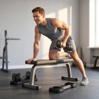 Ensemble de 2 haltères réglables, 5-25 lbs, cadran rapide 5-en-1, prise antidérapante