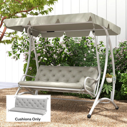 3-Seater Outdoor Swing Chair Cushions, Patio Garden, Light Grey Patio Chair Cushions at Gallery Canada