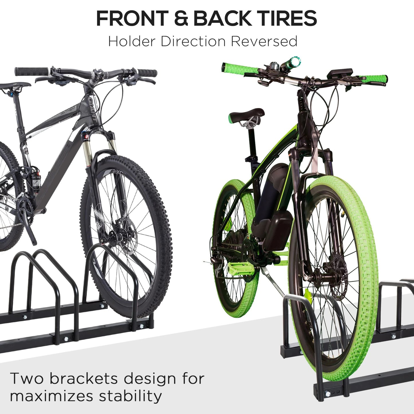 4-Bike Bicycle Floor Parking Rack, Cycling Storage Stand, Black Bike Parking Stands at Gallery Canada