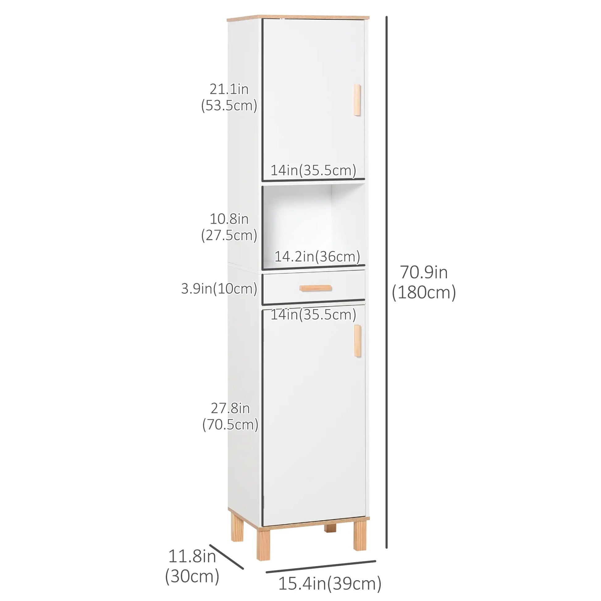 Bathroom Storage Cabinet, Floor Standing Linen Tower, White Bathroom Cabinets at Gallery Canada