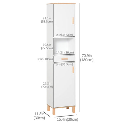 Bathroom Storage Cabinet, Floor Standing Linen Tower, White Bathroom Cabinets at Gallery Canada
