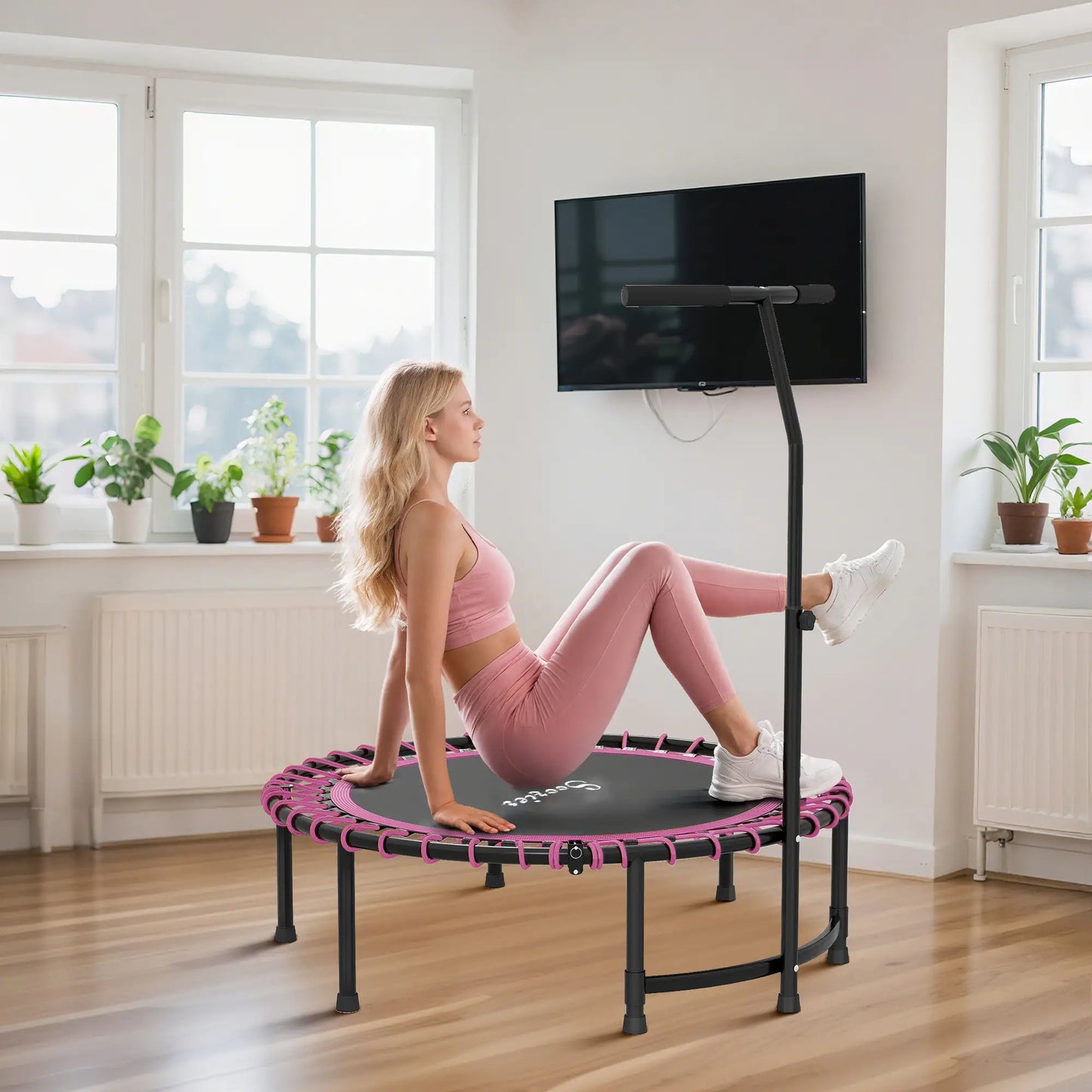45" Mini Trampoline For Adults, Foldable Fitness Rebounder Trampolines at Gallery Canada