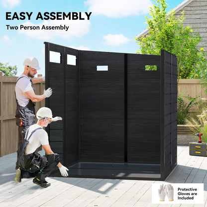 Outdoor Storage Shed, Lockable Door, Vents And Windows, Dark Grey Sheds at Gallery Canada