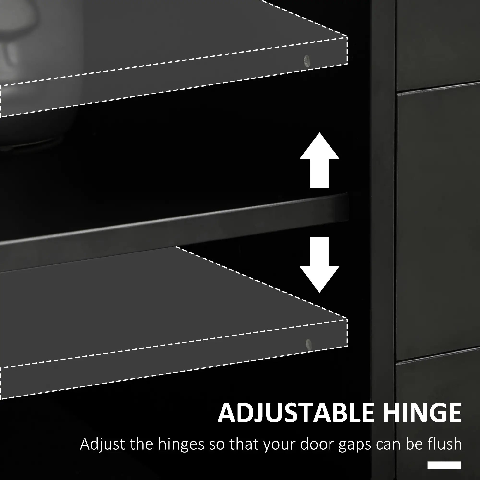 5-Drawer Lateral Filing Cabinet with Door, Adjustable Shelf, Wheels, Black Storage Cabinets at Gallery Canada