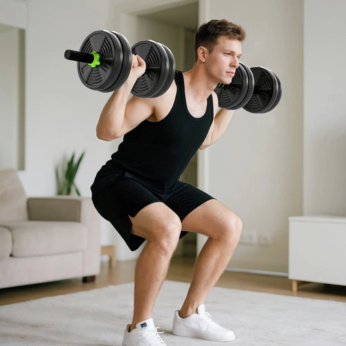 Adjustable Dumbbell Set, 3 in 1 Weights, 33lb with Connector, Non-Slip Grip