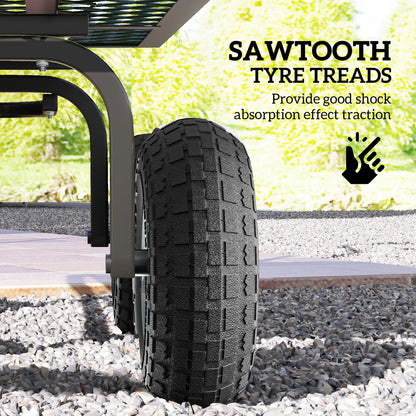 Set Of 2 Pneumatic Wheels, 10" Wheelbarrow Wheels Replacement, Black Garden Accessories at Gallery Canada