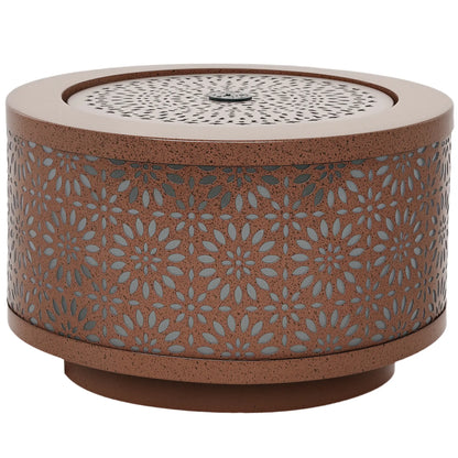 Outdoor Water Fountain with LED Lights, 10" Tall, Adjustable Flow, Brown Water Fountains Brown at Gallery Canada