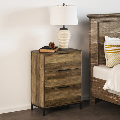 3 Drawer Dresser Tower, Chest for Bedroom, Hallway, Natural Storage Cabinets at Gallery Canada
