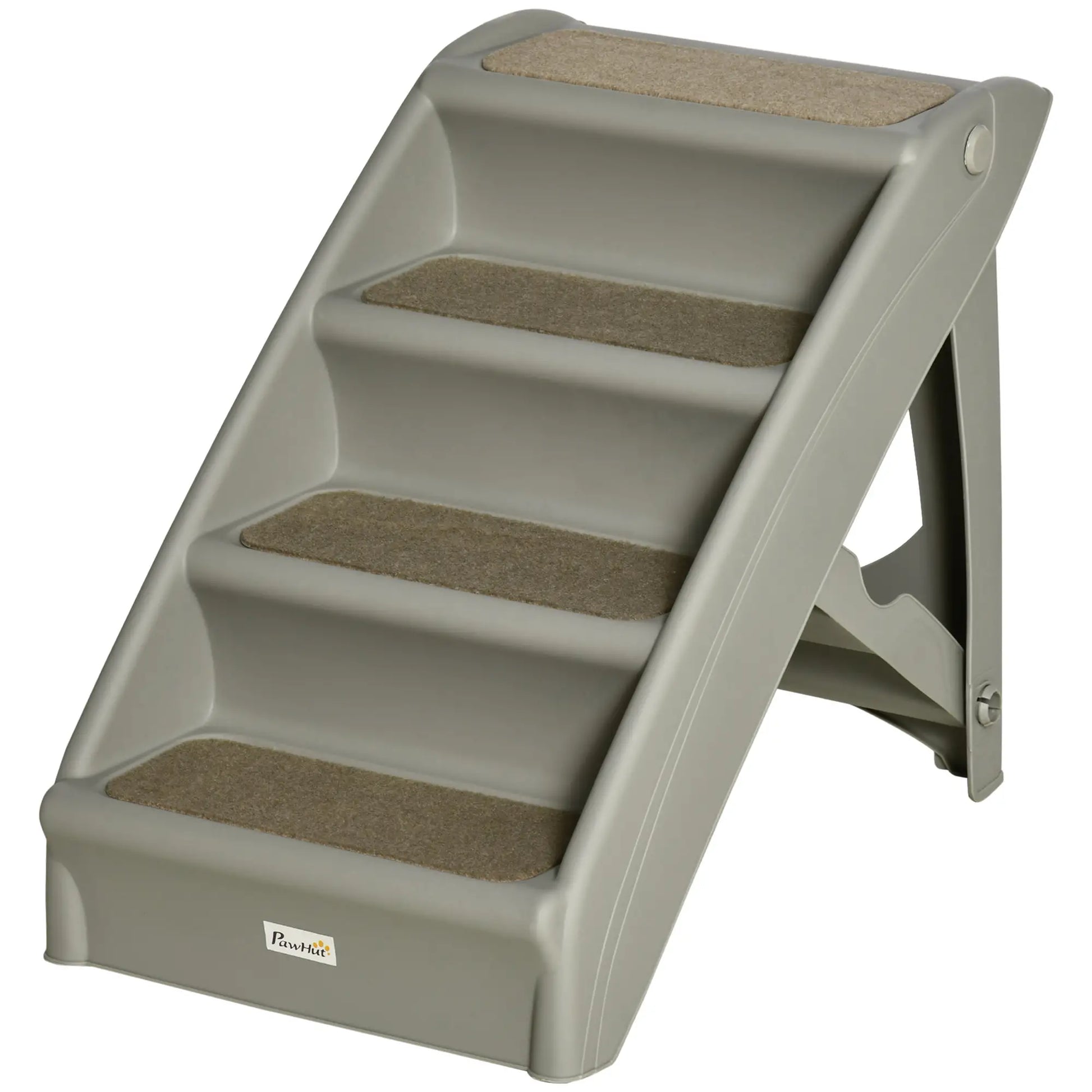 4-Level Portable Dog Stairs, Foldable Steps for Small Dogs, Lightweight, Grey Dog Stairs at Gallery Canada