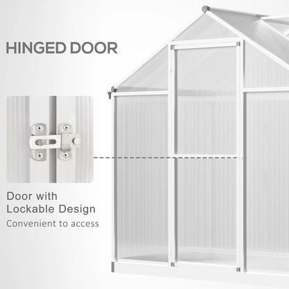 4' x 6.2' x 6.4' Walk-In Greenhouse, Polycarbonate Panels, Aluminum Frame Walk In Greenhouses at Gallery Canada