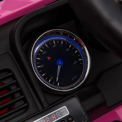 2-Seater Kids Police Car, 12V 7AH Remote Control, Pink Electric Toy Cars at Gallery Canada