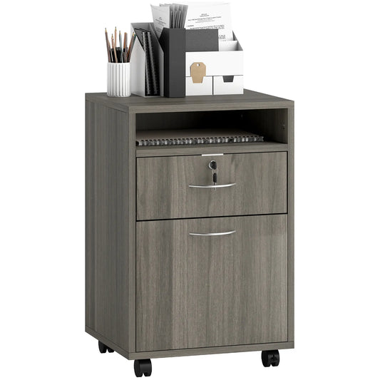 24" Filing Cabinet, Lockable Drawer, Wheels, Distressed Grey Office Cabinets & Cupboards Distressed Grey at Gallery Canada