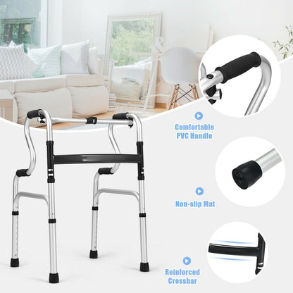 Folding Aluminum Walking Frame Walker, Silver Walkers & Rollators at Gallery Canada