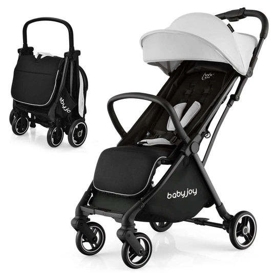 Lightweight One-Hand Folding Baby Stroller, Gray Baby Strollers Gray at Gallery Canada