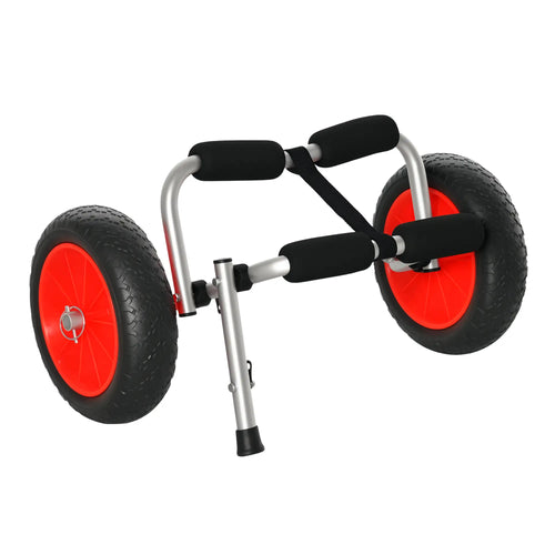Kayak Cart Canoe Dolly, Aluminum Frame Folding Design, Paddleboard Trolley