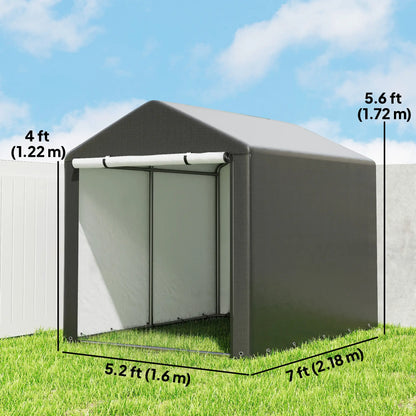 Portable Bicycle Shed, Galvanised Steel Frame, Large Door, Waterproof, Black Portable Shed at Gallery Canada