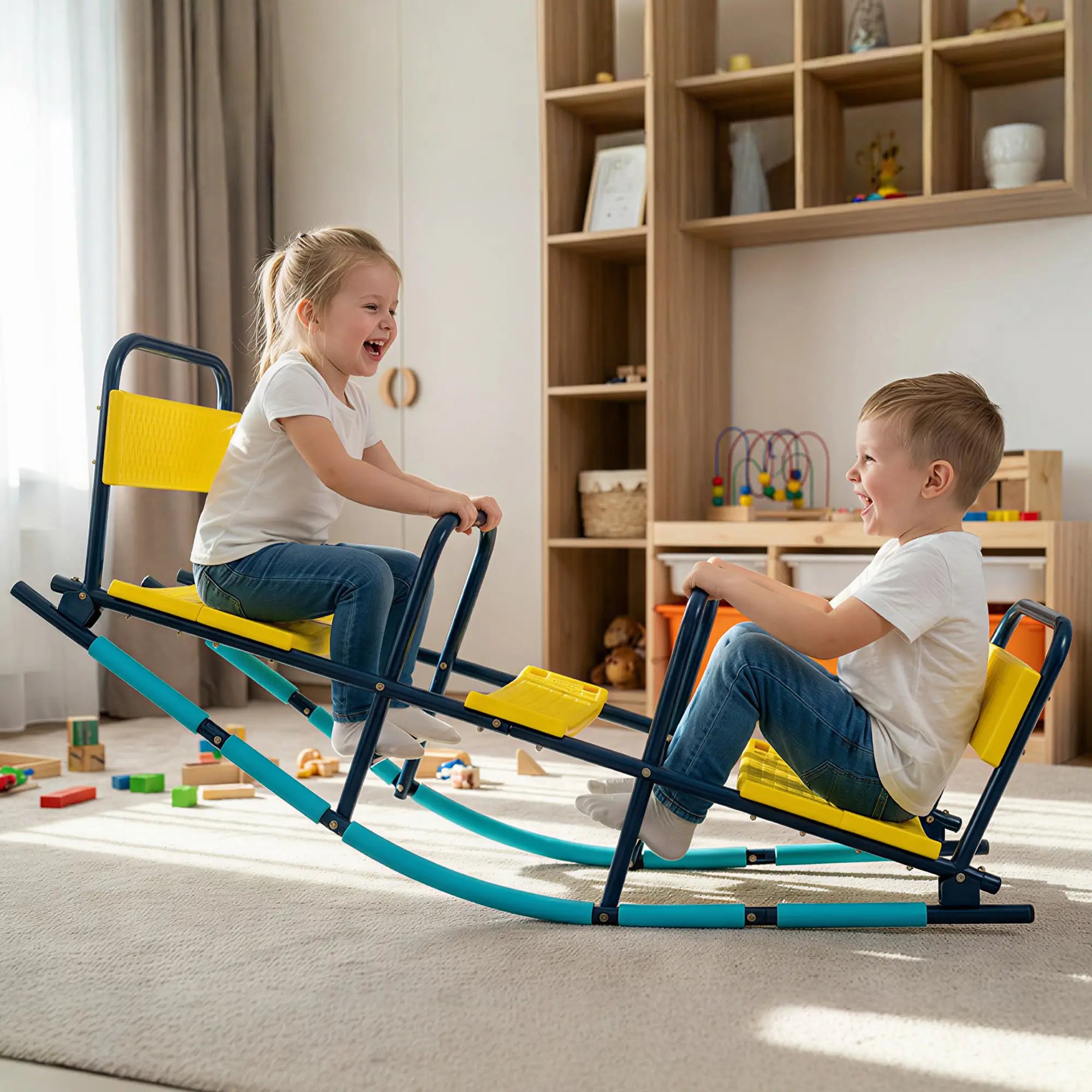 Metal Seesaw For Kids, 2 In 1 Rocking Teeter Totter, Playground Equipment Gym Sets & Swings at Gallery Canada