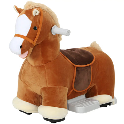 Electric Ride On Horse, Battery Powered Toy, Brown Rocking Horses Brown at Gallery Canada