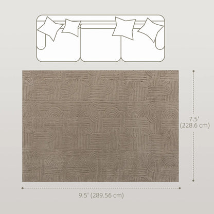 7.5x9.5 Faux Fur Rug, Non-Slip Carpet for Living Room, Bedroom, Tan Area Rugs at Gallery Canada