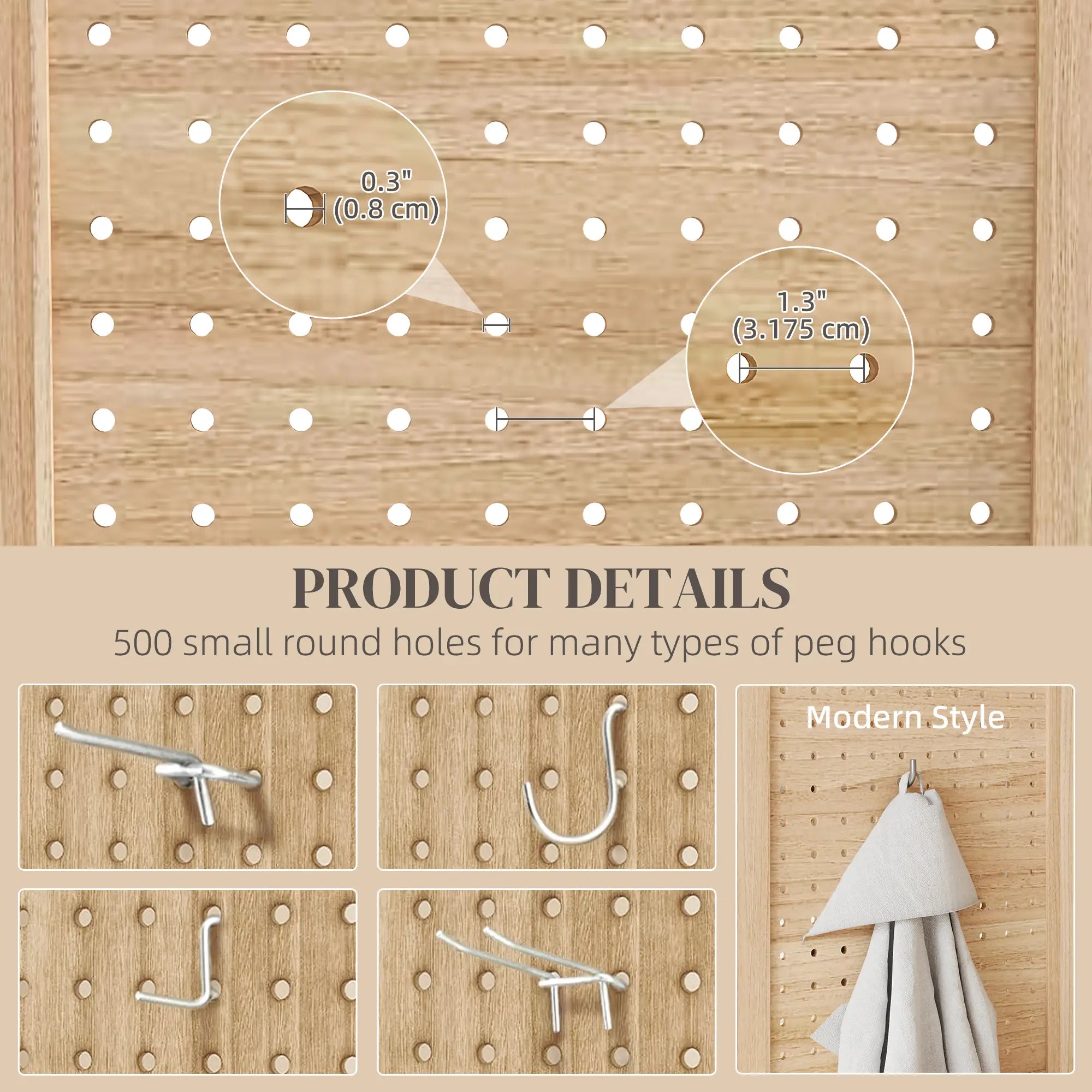 5.6 Ft. Tall 6-Panel Room Divider, Freestanding Folding Privacy Screen, Natural Room Dividers at Gallery Canada