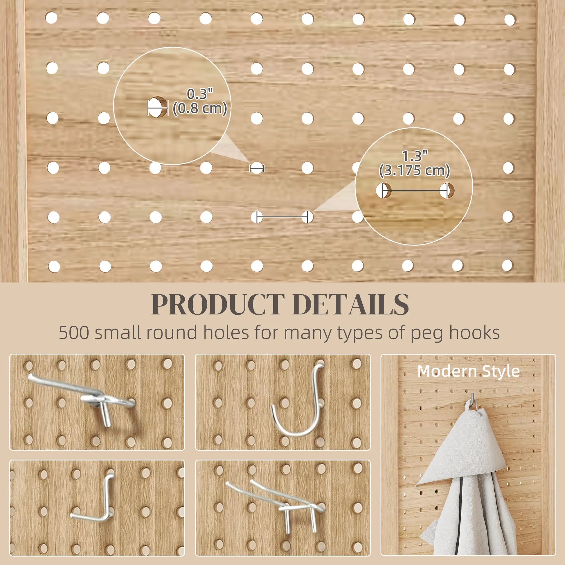 5.6 Ft. Tall 6-Panel Room Divider, Freestanding Folding Privacy Screen, Natural Room Dividers at Gallery Canada