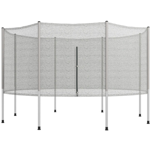 14FT Trampoline Enclosure Net with 8 Poles, Grey