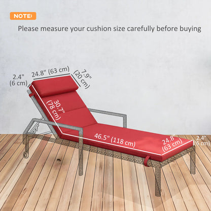 Patio Chaise Lounge Chair Cushions, Set Of 2, Wine Red Patio Chair Cushions at Gallery Canada