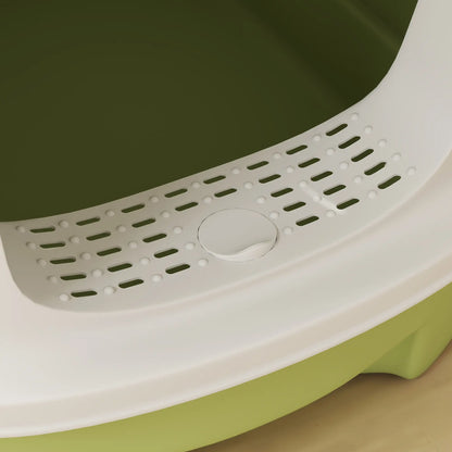 Enclosed Cat Litter Box With Lid, Scoop, Top Entry, Deodorization Bags, Drawer Type, Green Cat Litter Box Enclosures at Gallery Canada