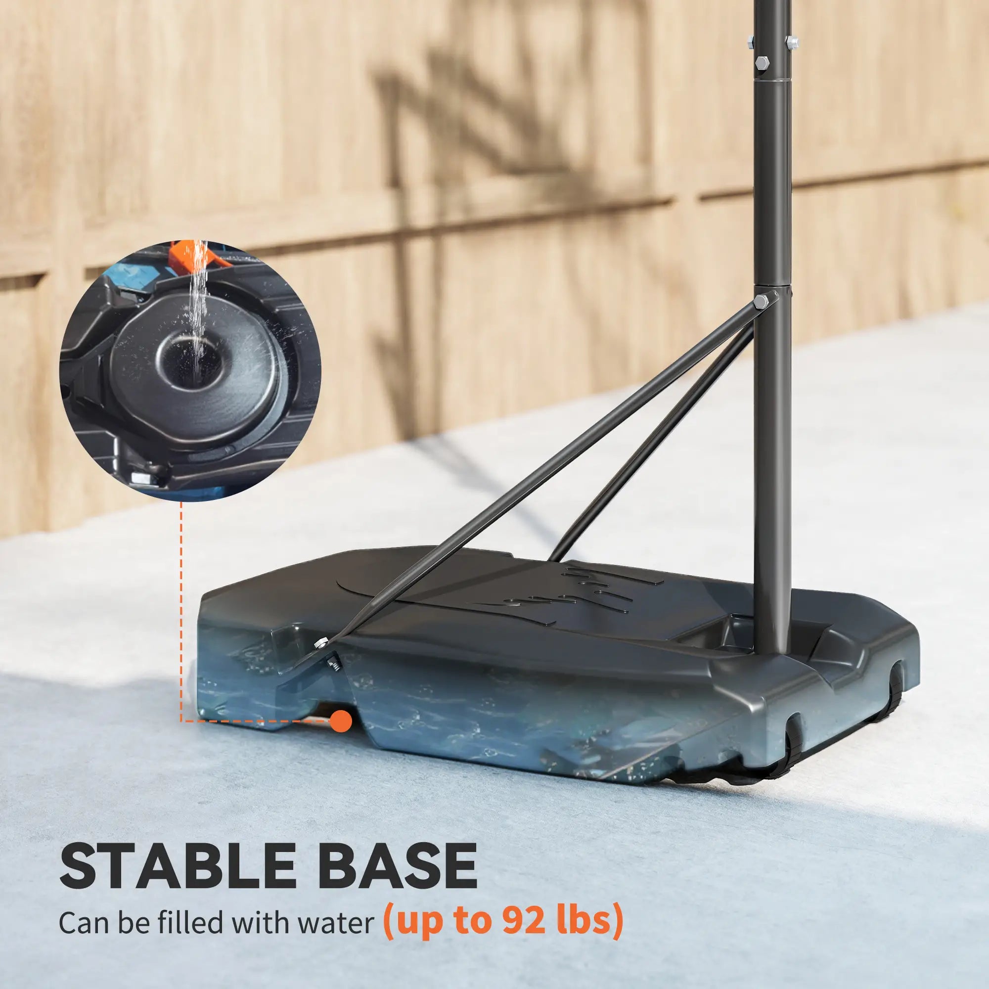 Adjustable Basketball Hoop, 4.1-8.5ft, 33