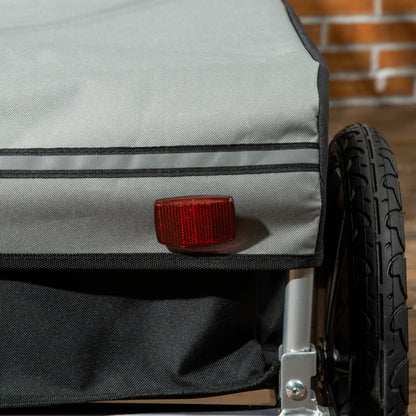 Foldable Bike Cargo Trailer, 16" Wheels, Removable Cover, Black and Grey Bike Cargo Trailers at Gallery Canada