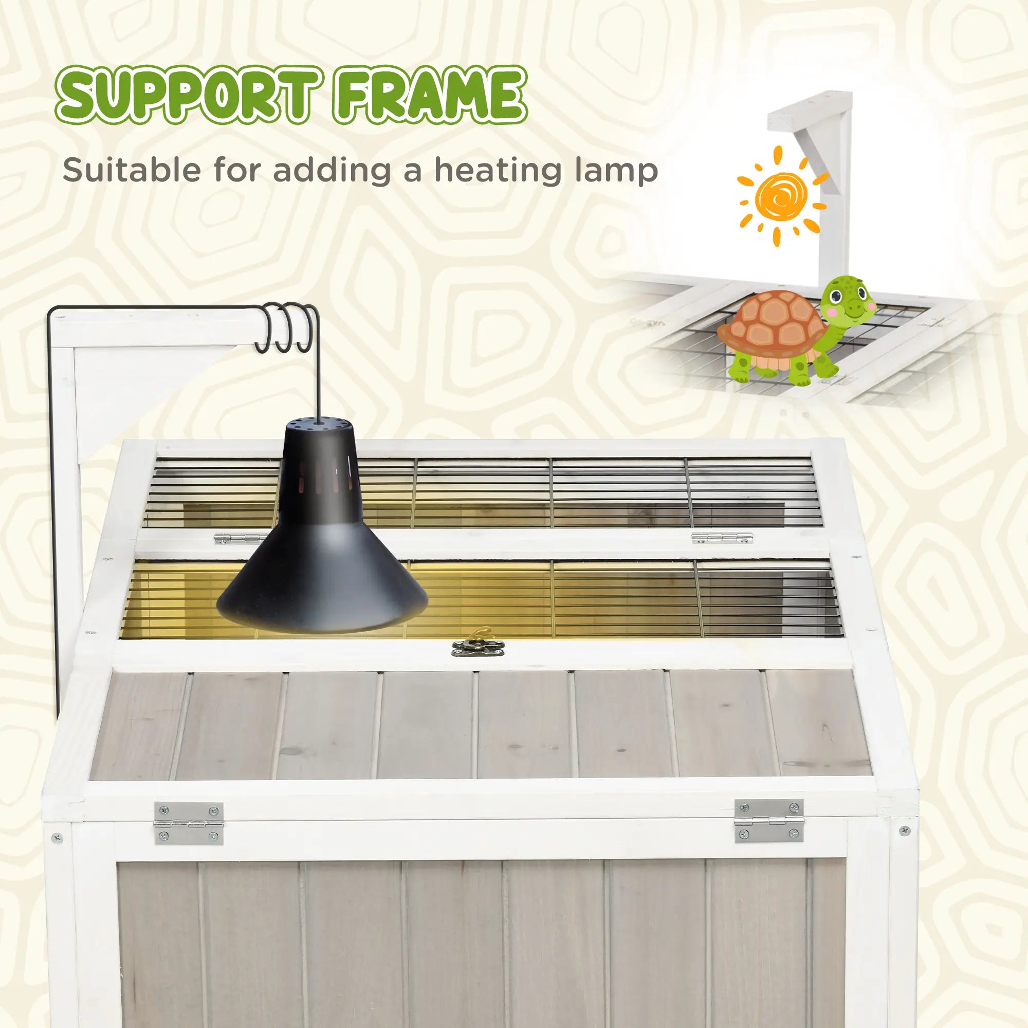 Wooden Tortoise Habitat, Openable Top, Run Cage, Two Rooms, Grey Houses & Habitats at Gallery Canada