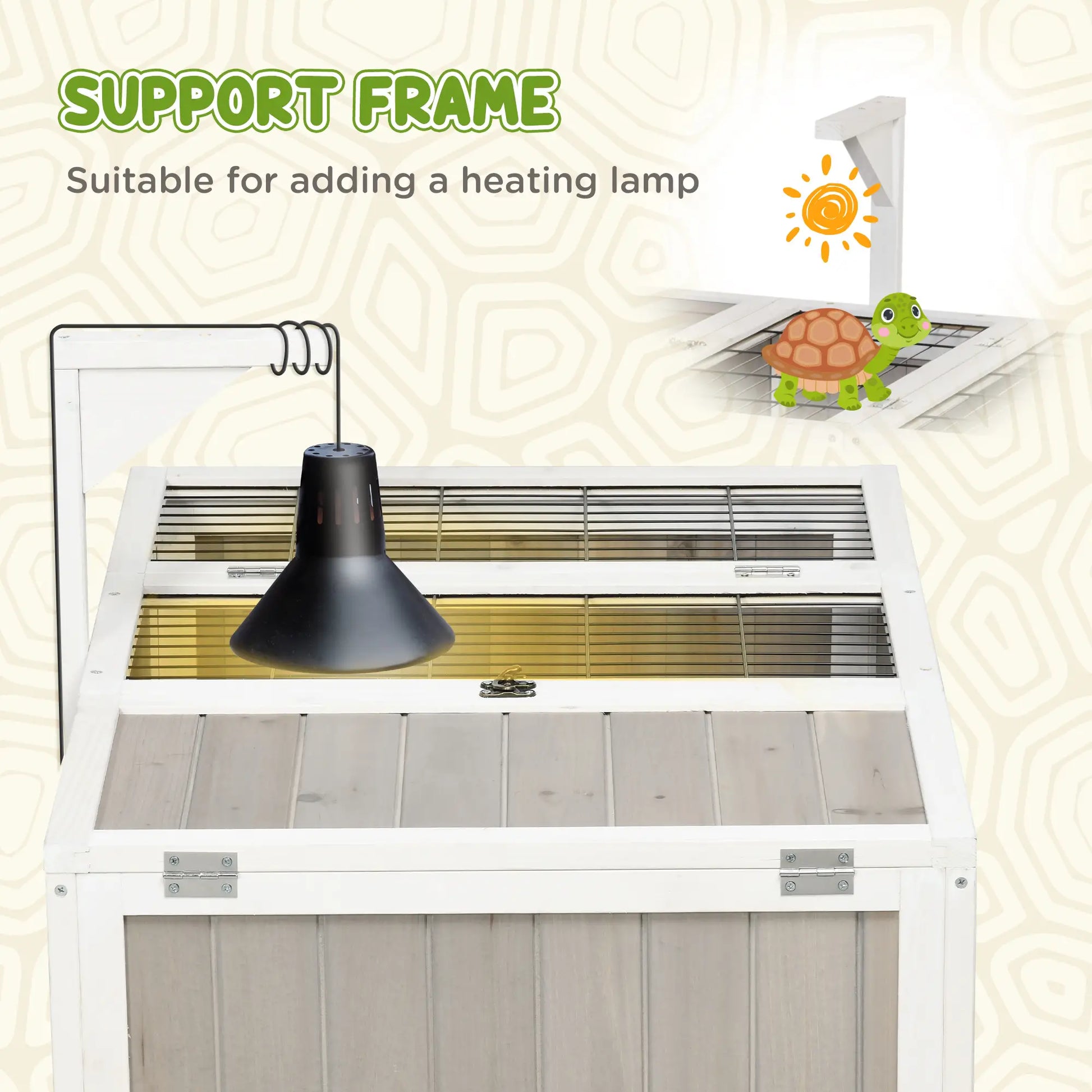 Wooden Tortoise Habitat, Openable Top, Run Cage, Two Rooms, Grey Houses & Habitats at Gallery Canada