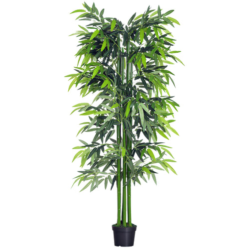 6FT Artificial Bamboo Tree, Fake Plant with Nursery Pot, Indoor Decor