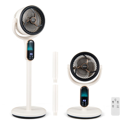 Oscillating Pedestal Fan with 8 Speeds Remote and 12H Timer, White Fans White at Gallery Canada