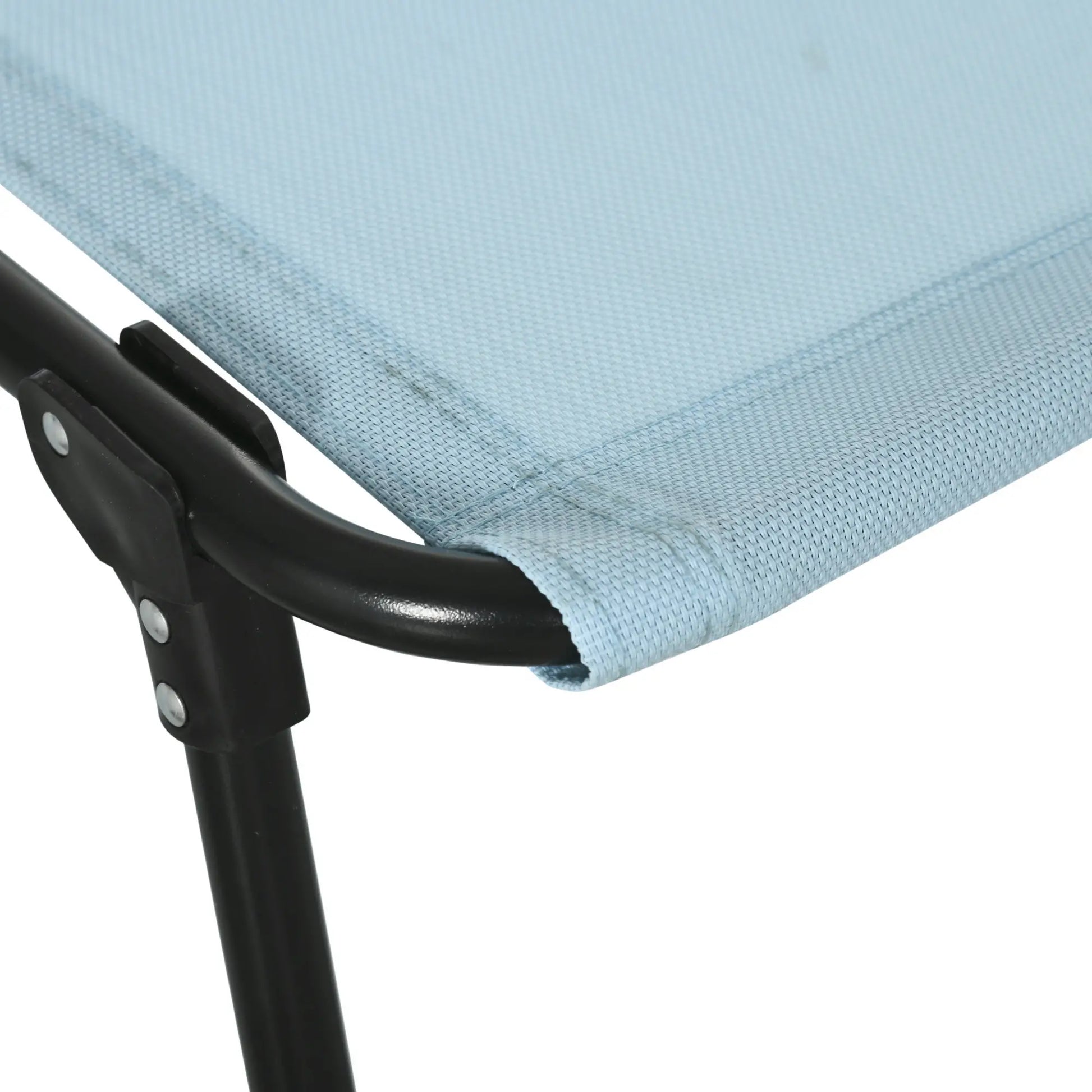 Outdoor Folding Lounge Chair, 4-Level Adjustable, Light Blue Lounger Chairs at Gallery Canada