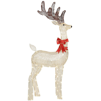 4.4FT Lighted Christmas Deer, Rotating Head, 123 LED Lights, Outdoor Waterproof Christmas Decorations at Gallery Canada