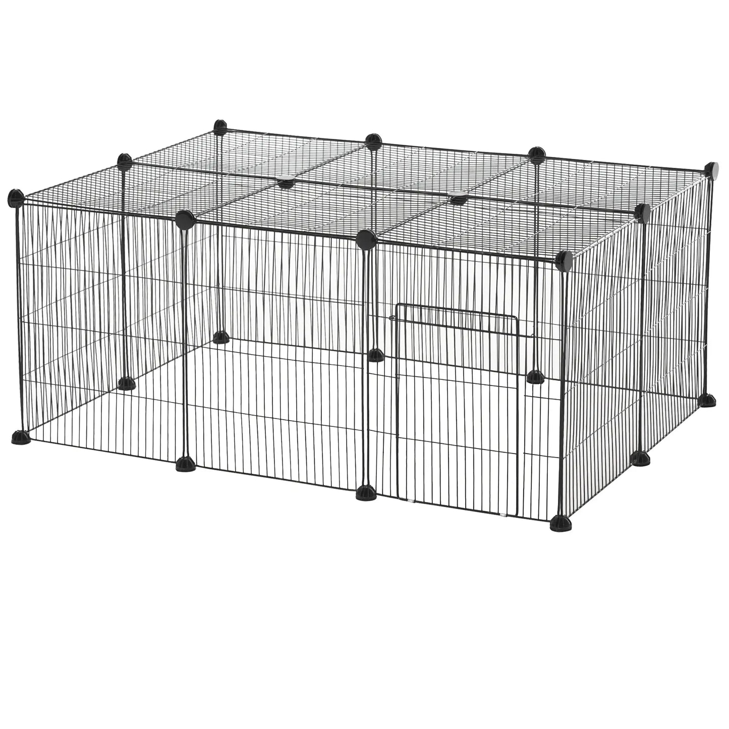 Small Animal Cage for Bunny, Guinea Pig, 16 Panels Houses & Habitats Black at Gallery Canada