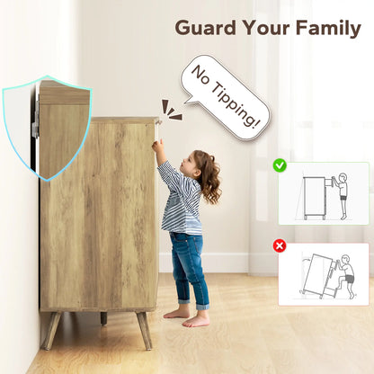 55" Modern Buffet Cabinet, 4 Fluted Doors, 2 Adjustable Shelves, White Storage Cabinets at Gallery Canada