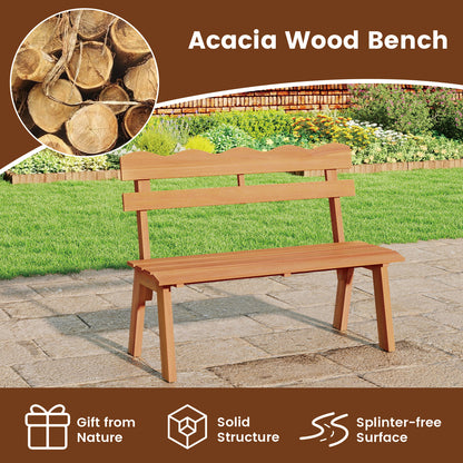 Outdoor Acacia Wood Garden Bench with 800 lbs Weight Capacity Outdoor Benches at Gallery Canada