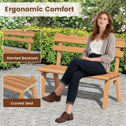 Outdoor Acacia Wood Garden Bench with 800 lbs Weight Capacity Outdoor Benches at Gallery Canada