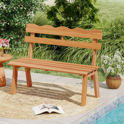 Outdoor Acacia Wood Garden Bench with 800 lbs Weight Capacity Outdoor Benches at Gallery Canada