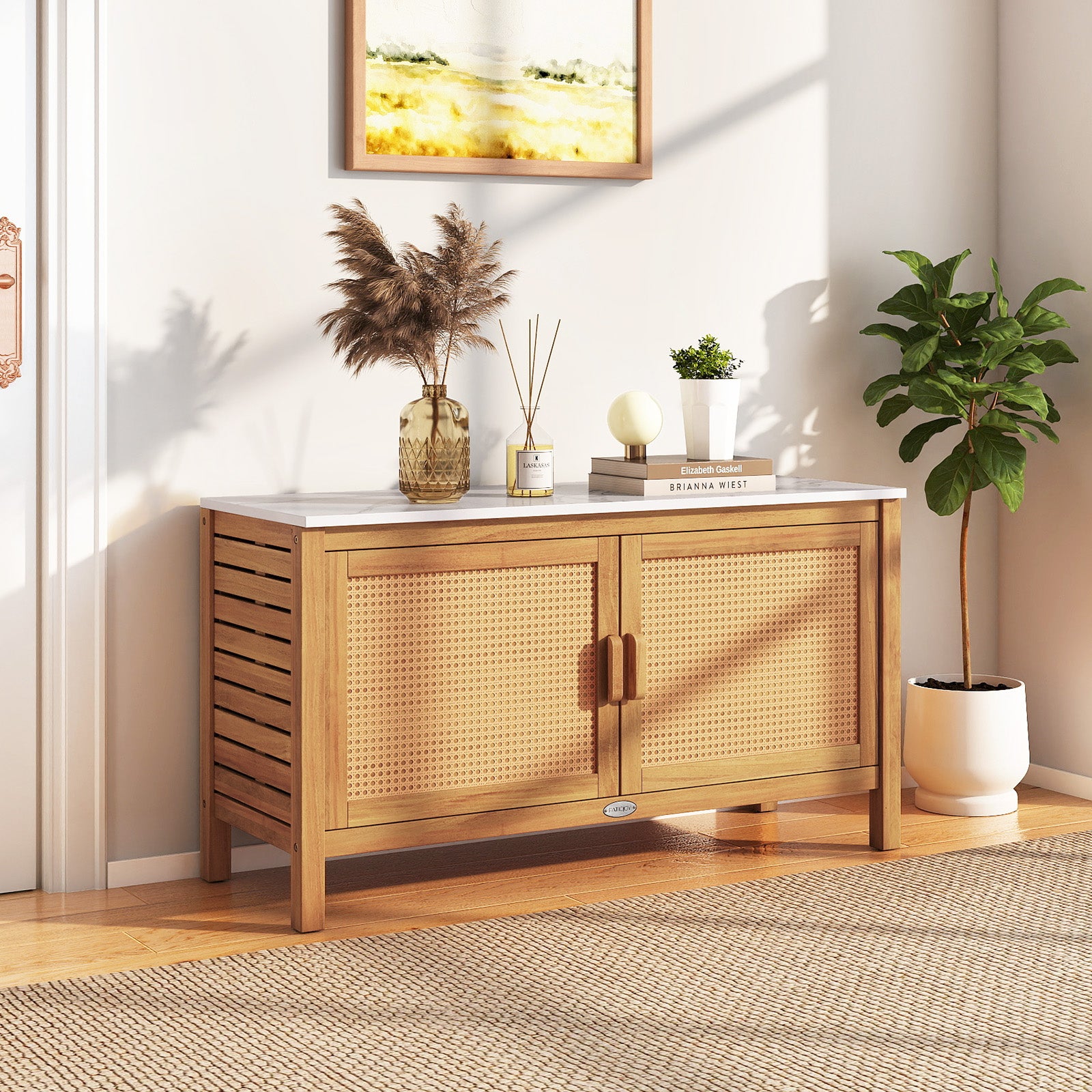 Acacia Wood Storage Cabinet, Fax Marble Top, Outdoor Tool Cabinet Sheds & Outdoor Storage at Gallery Canada