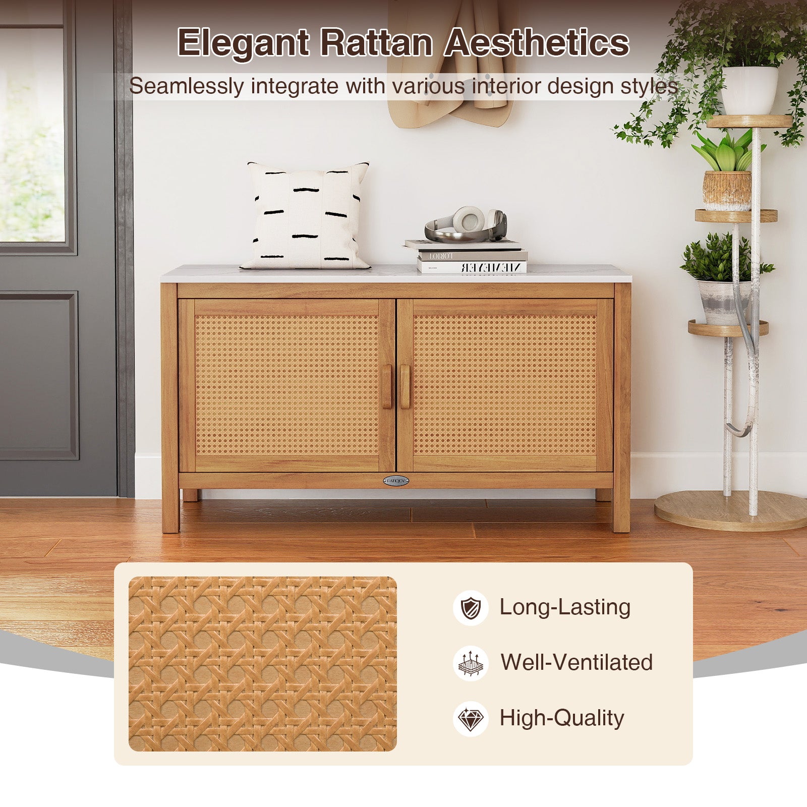Acacia Wood Storage Cabinet, Fax Marble Top, Outdoor Tool Cabinet Sheds & Outdoor Storage at Gallery Canada
