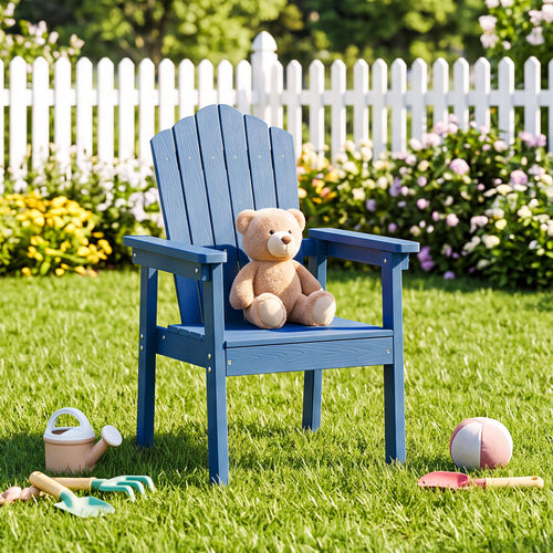 High Back Adirondack Chair, Wide Armrests, Navy